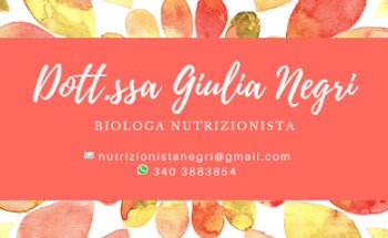 Dott.ssa Giulia Negri - Biologa nutrizionista